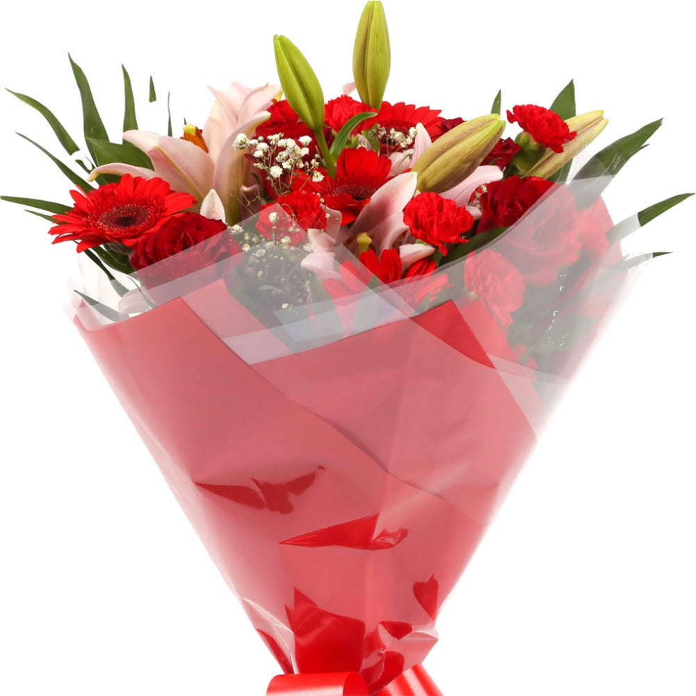 A Red Floral Fancy Bouquet & Birthday Balloon£16.99