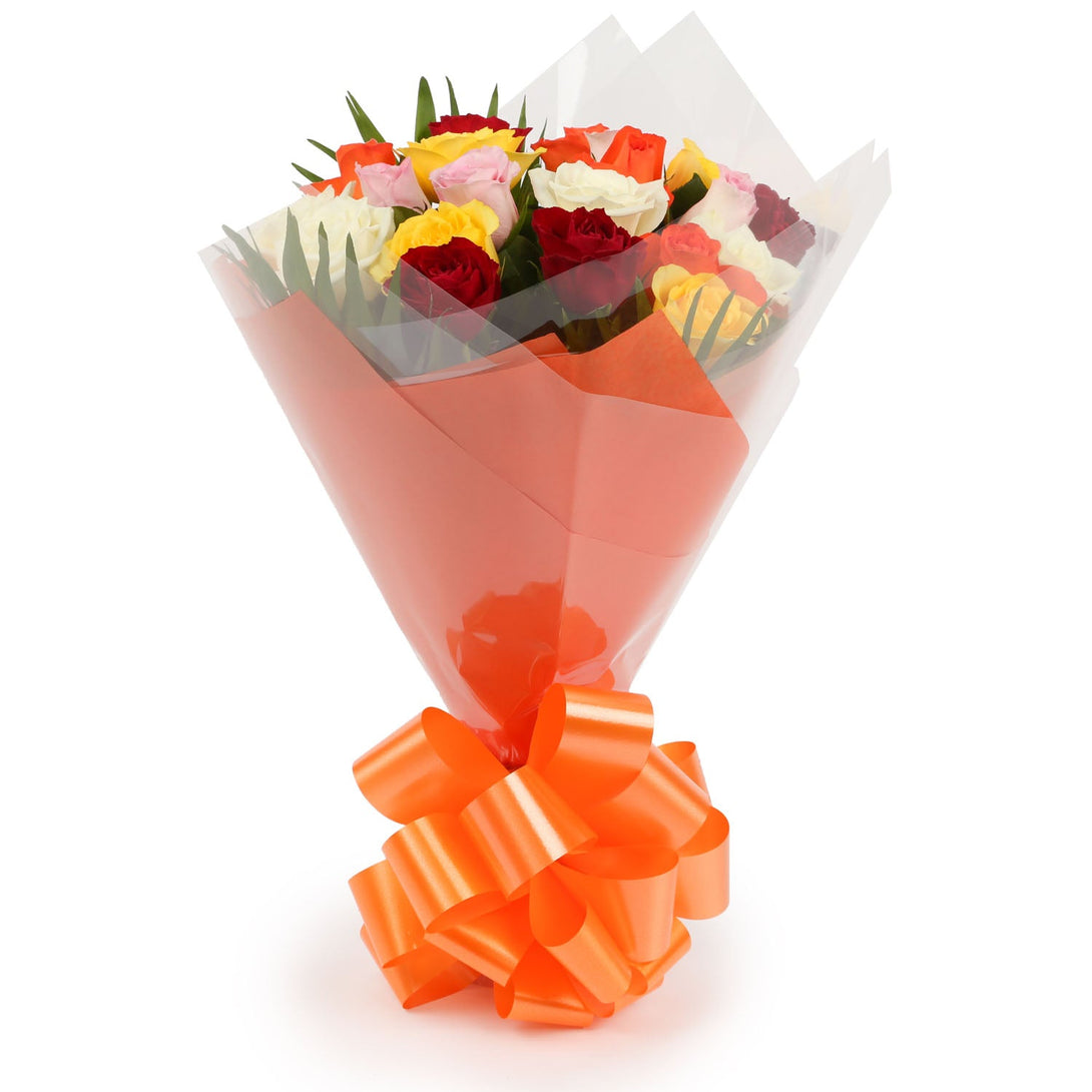 20 Mixed Roses Bouquet Flowers & Get Well Balloon£21.99