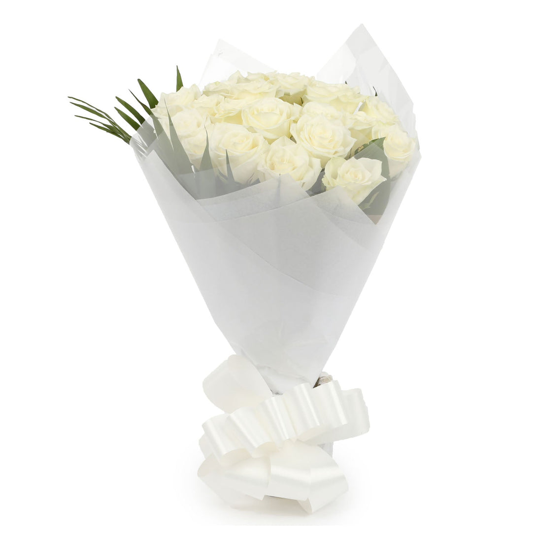 20 White Roses Bouquet & Birthday Balloon£21.99
