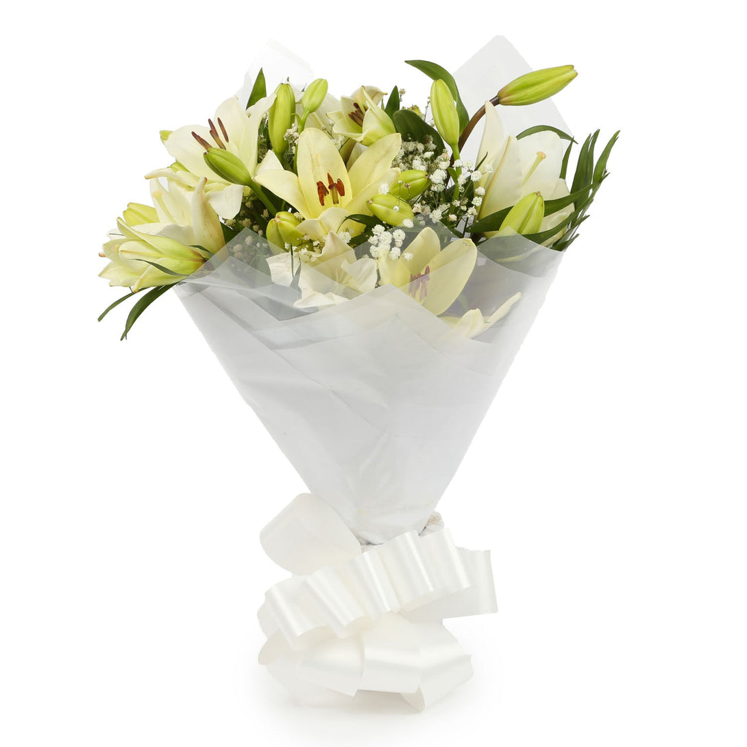 A Classic White Lilies Bouquet & Get Well Balloon£16.99