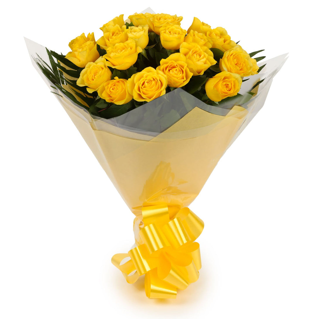 20 Luxury Yellow Roses Bouquet & Get Well Balloon£21.99