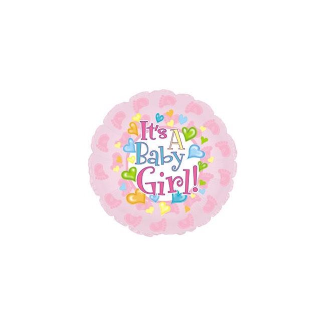 Its A Girl Balloon & 12 Yellow Roses£19.99
