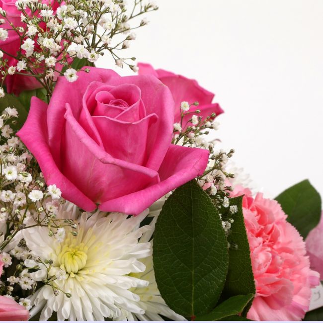 Birthday Balloon & Strawberry Pink Blush Flowers£19.99