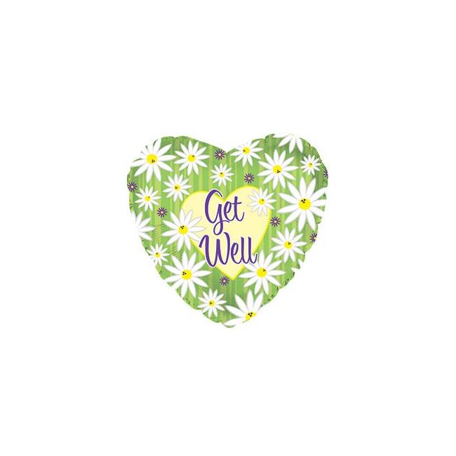 Get Well Balloon & 12 Yellow Roses£19.99