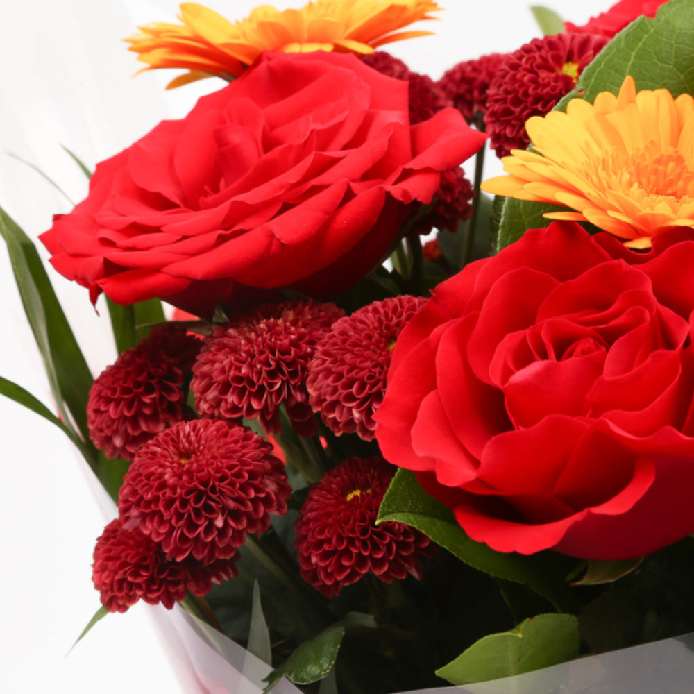 Congratulations Balloon & Red Sun Flowers£19.99