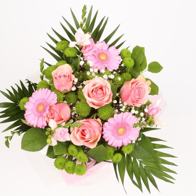 Love You Balloon & Cherished Pink Bouquet£19.99