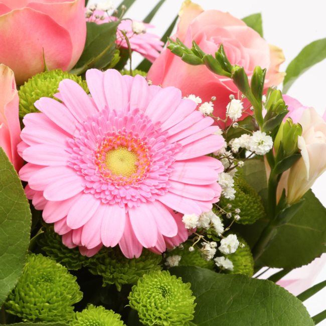 Love You Balloon & Cherished Pink Bouquet£19.99
