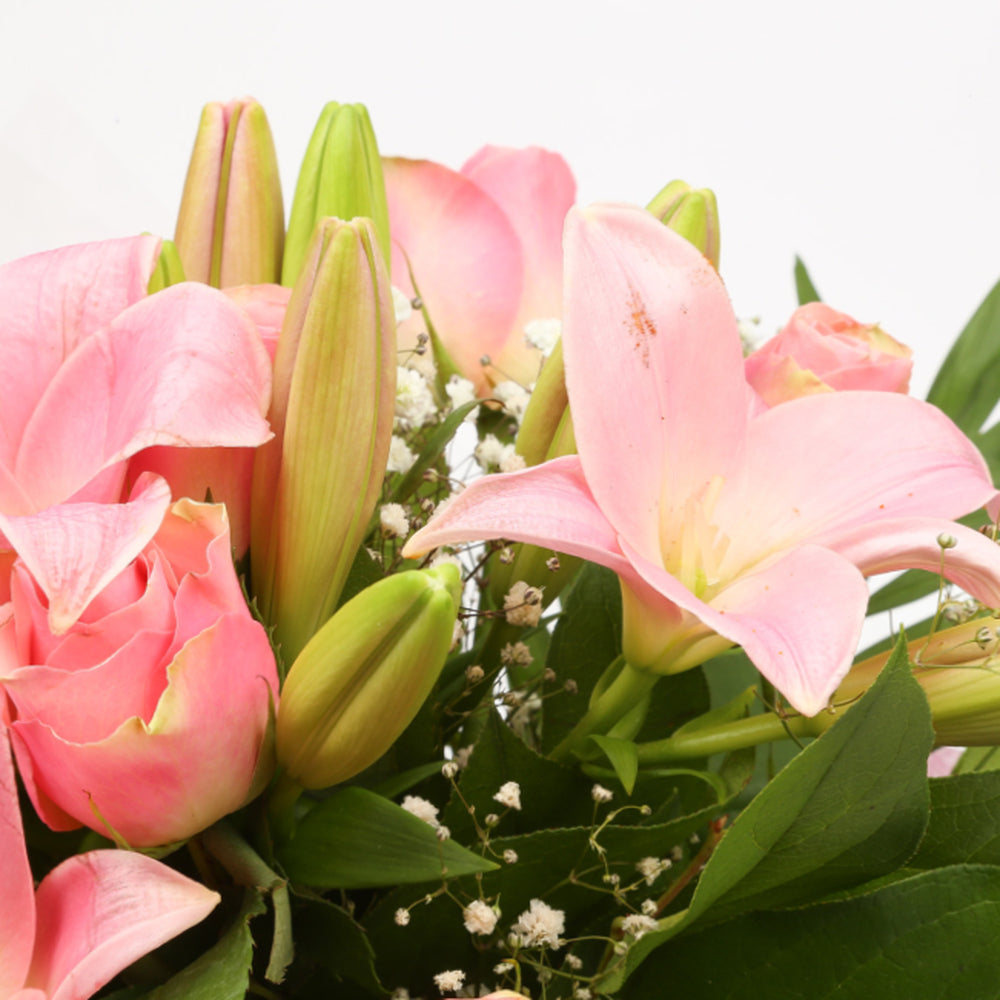 Birthday Balloon & Pink Jewel Flowers£19.99