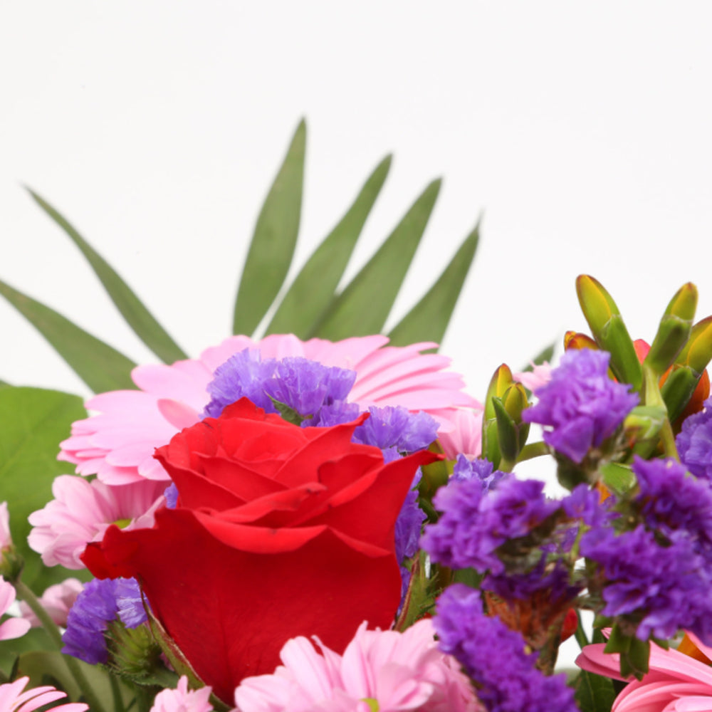 Congratulations Balloon & Red Blush Flowers£19.99