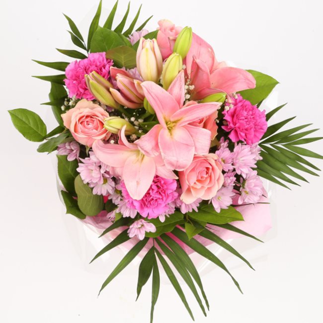 Birthday Balloon & Pink Candy Flowers£19.99