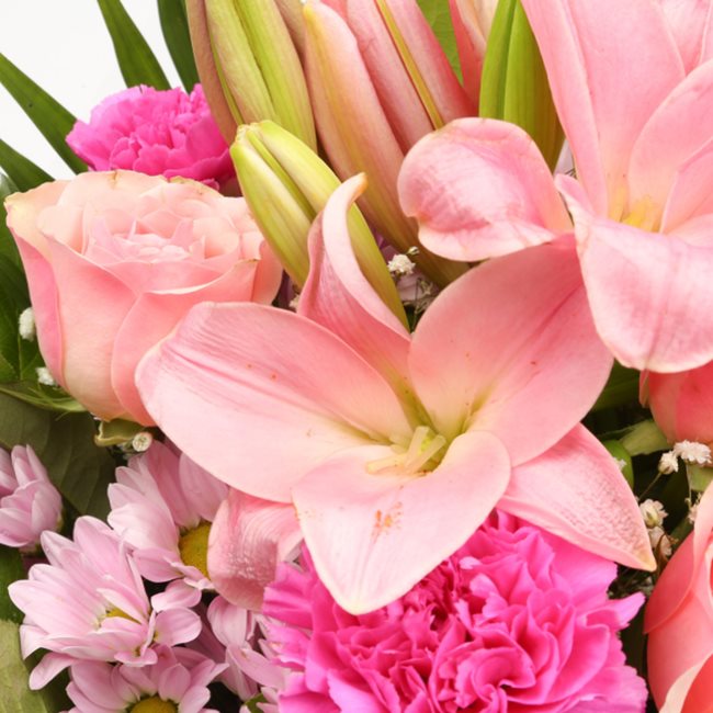 Birthday Balloon & Pink Candy Flowers£19.99