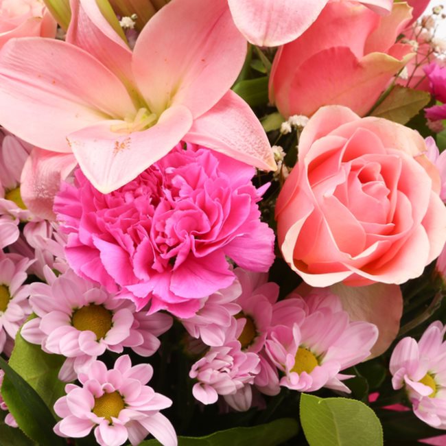Birthday Balloon & Pink Candy Flowers£19.99