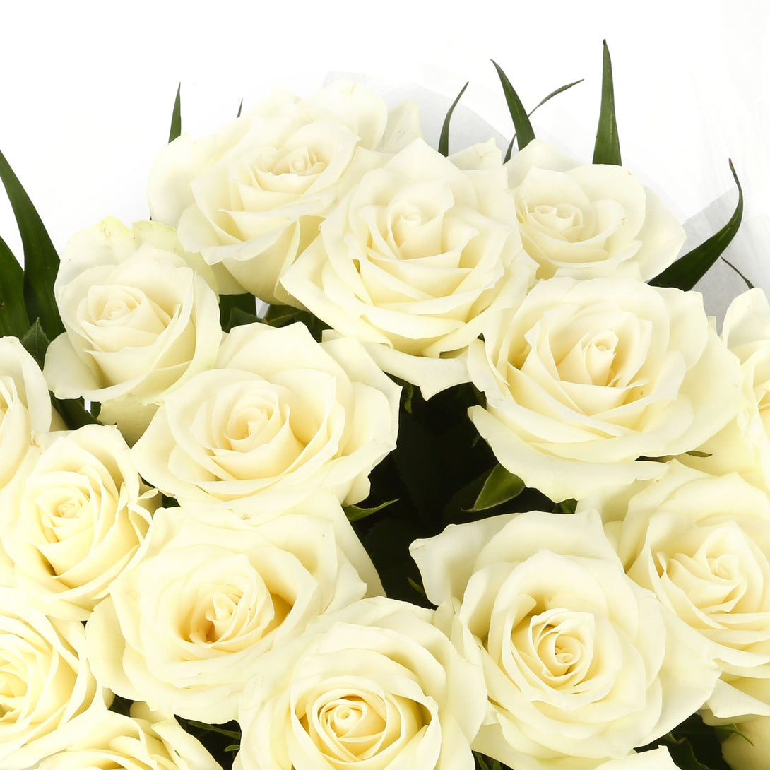 20 White Roses Bouquet & Birthday Balloon£21.99