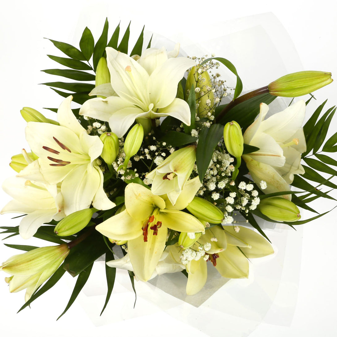 A Classic White Lilies Bouquet & Get Well Balloon£16.99