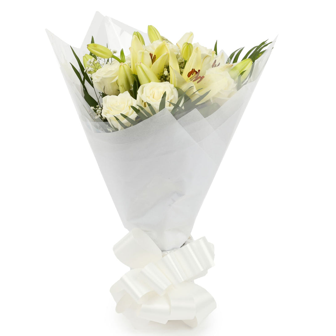 A Classic White Lilies Bouquet & Get Well Balloon£16.99