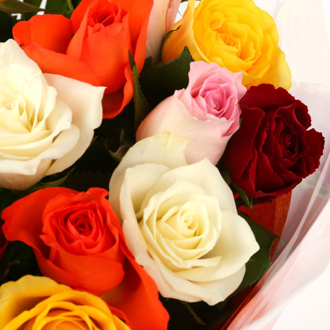 20 Mixed Roses Bouquet Flowers & Get Well Balloon£21.99