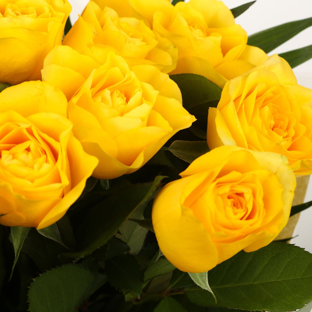 20 Luxury Yellow Roses & Birthday Balloon£21.99
