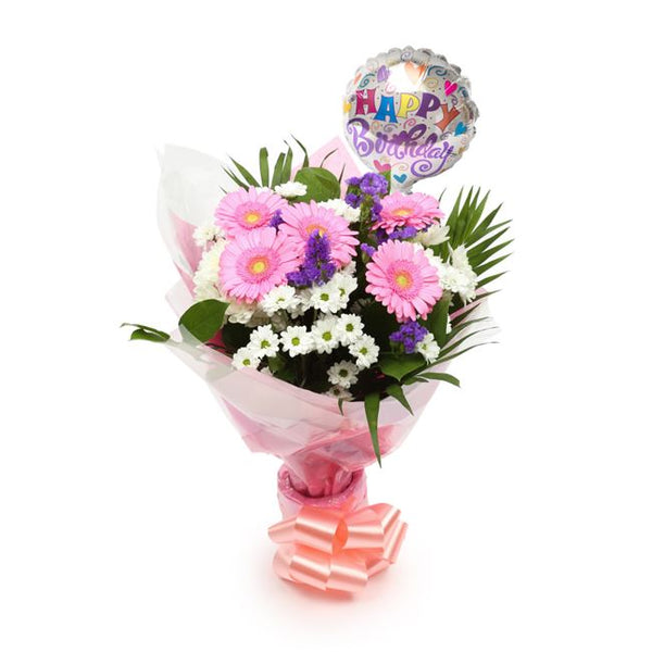 Birthday Balloon & Serenity Flowers£19.99