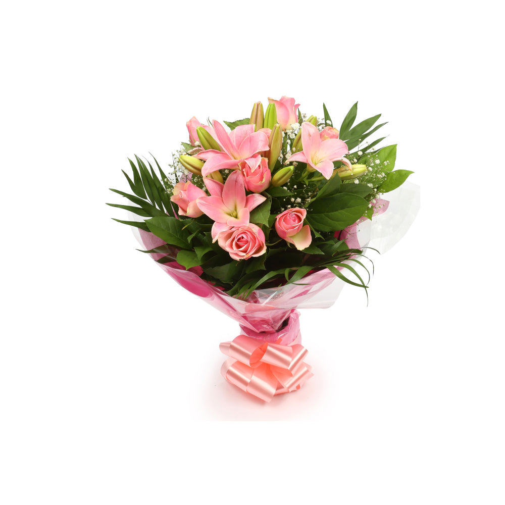 Birthday Balloon & Pink Jewel Flowers£19.99