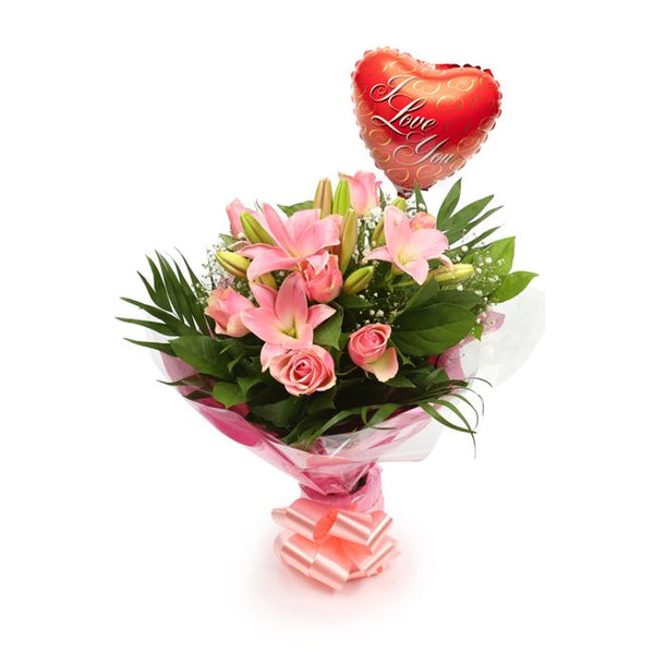 Love Balloon & Pink Jewel Bouquet£19.99