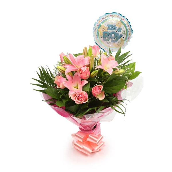 Its Boy Balloon & Pink Jewel Bouquet£19.99