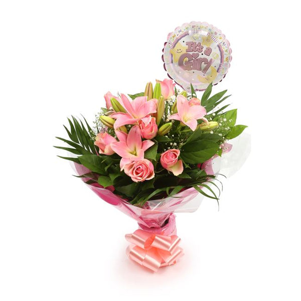 Its Girl Balloon & Pink Jewel Bouquet£19.99