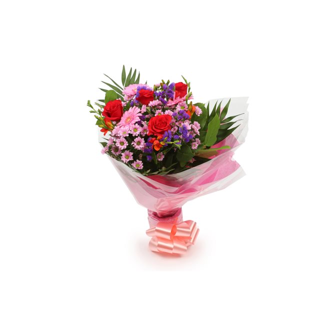Birthday Balloon & Red Blush Flowers£19.99