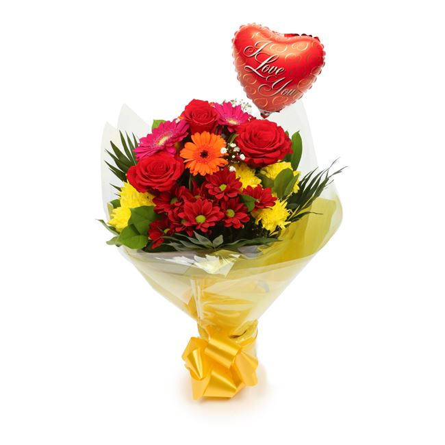 Love You Balloon & Beauty Blooms Bouquet£19.99