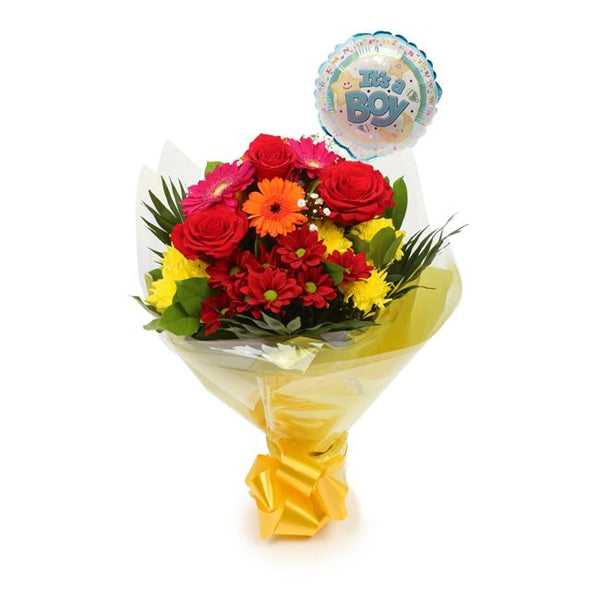 Its A Boy Balloon & Beauty Blooms Flowers£19.99