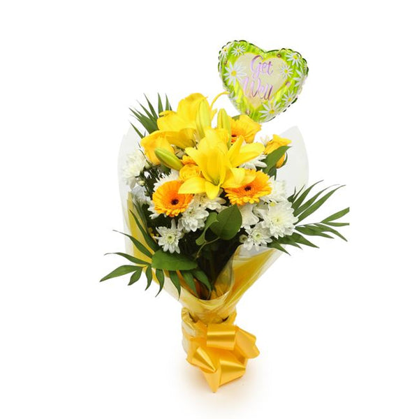 Get Well Balloon & Lovely Lemon Flowers£19.99