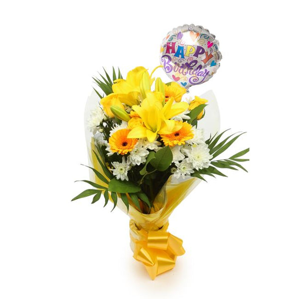 Birthday Balloon & Lovely Lemon Flowers£19.99