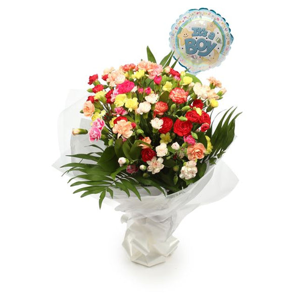 Its A Boy Balloon & Multi Colour Star Flowers£19.99