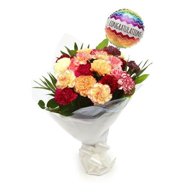 Congratulations Balloon & Candy Floss Flowers£19.99