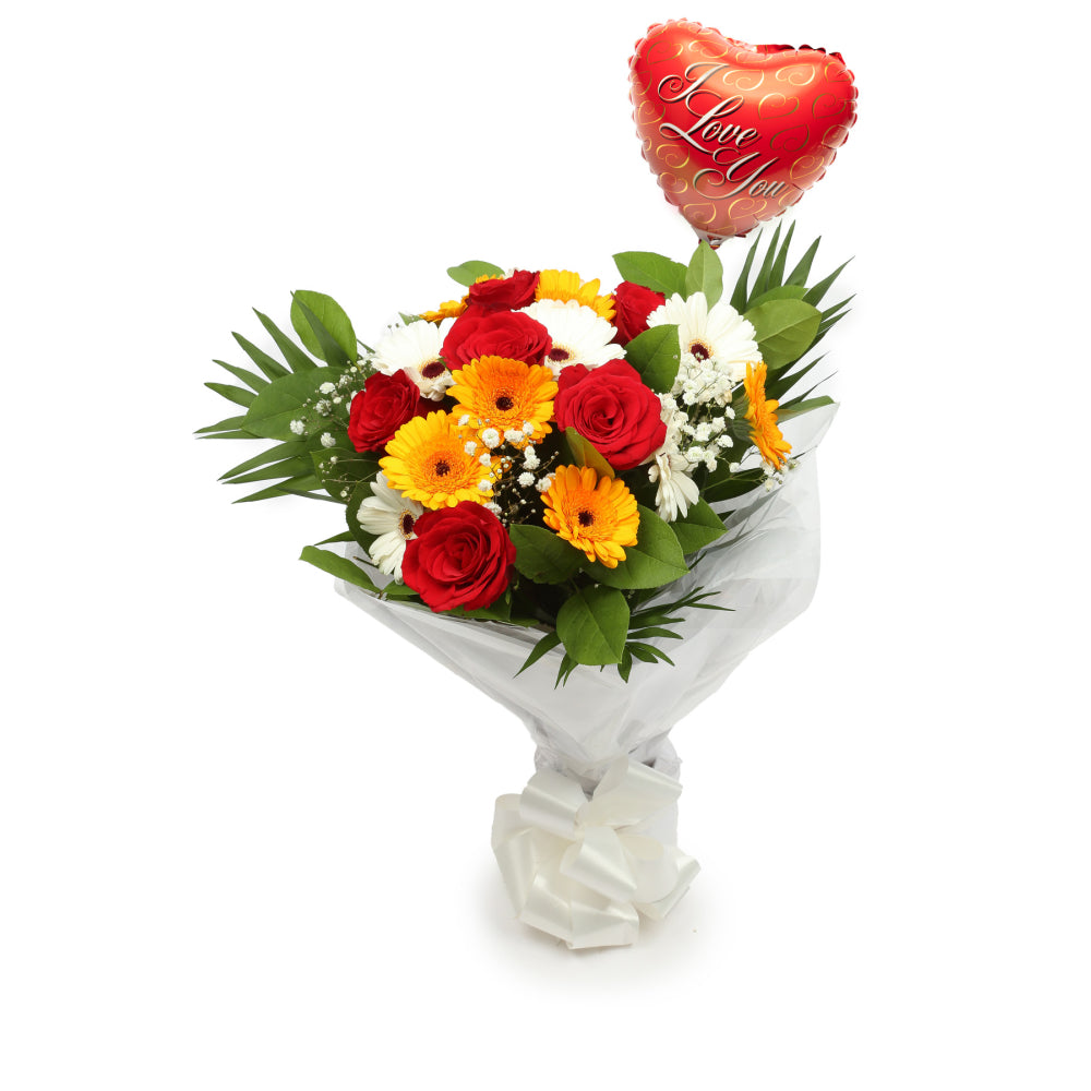 Love You Balloon & Celebration Bouquet£19.99