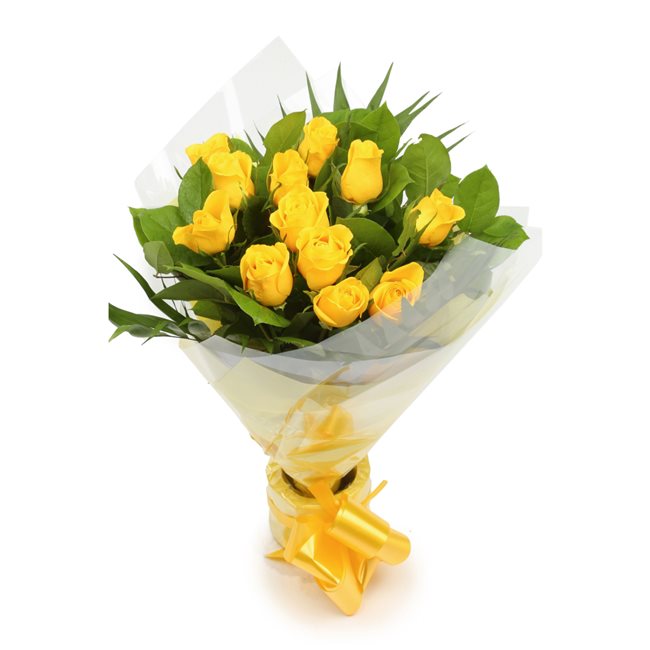 Love You Balloon & 12 Yellow Roses£19.99