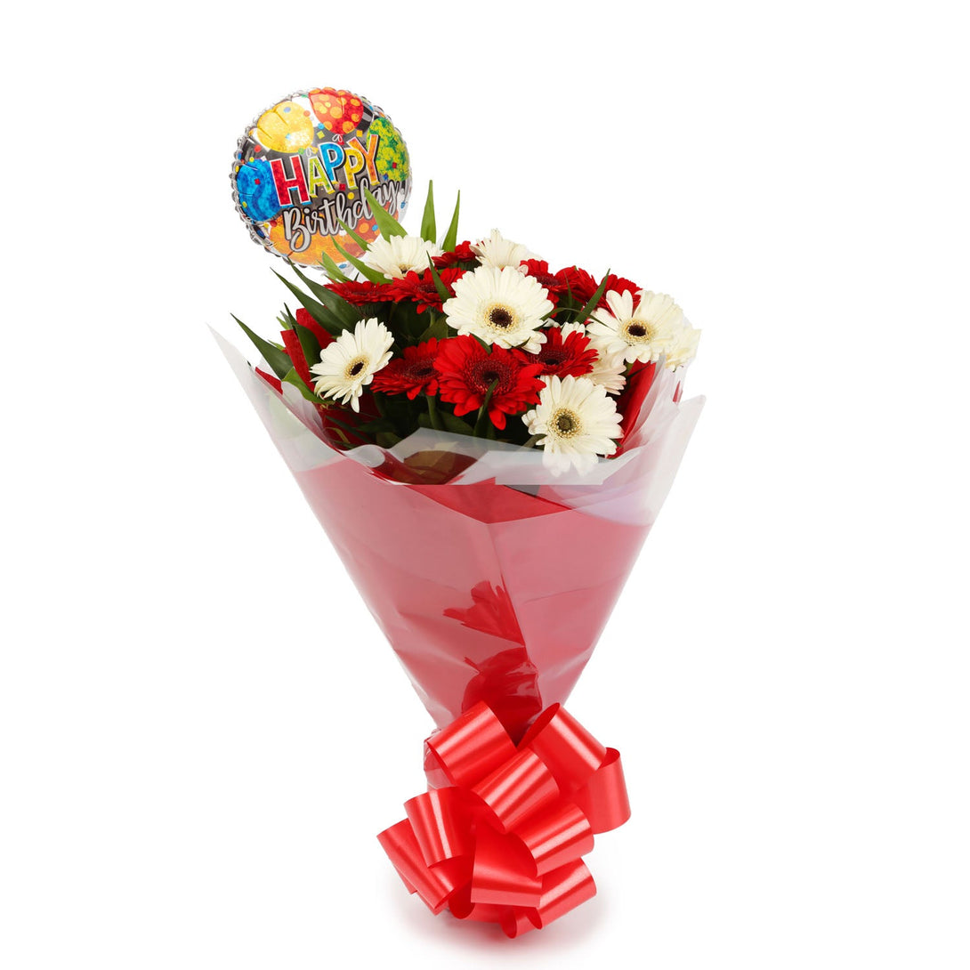 A Happy Gerbera Daisies Bouquet & Birthday Balloon£16.99