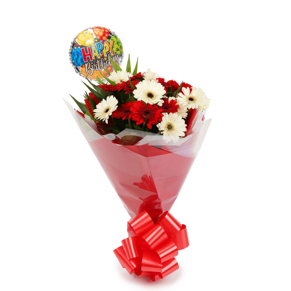 A Happy Gerbera Daisies Bouquet & Birthday Balloon£16.99