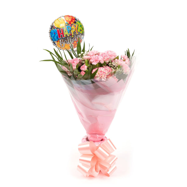 A Beautiful Pink Candy Carnations & Birthday Balloon£16.99