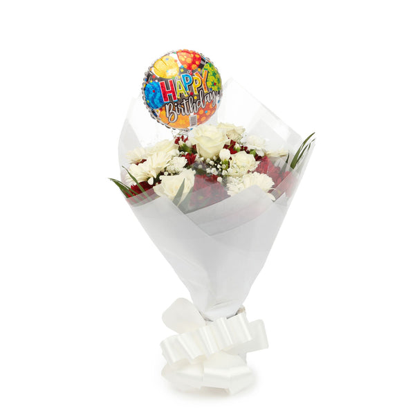 A Red & White Deluxe Bouquet & Birthday Balloon£16.99