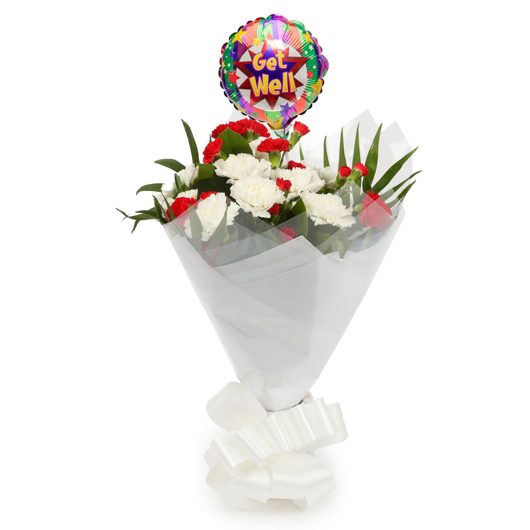 A Red & White Stars Delight & Get Well Balloon£16.99