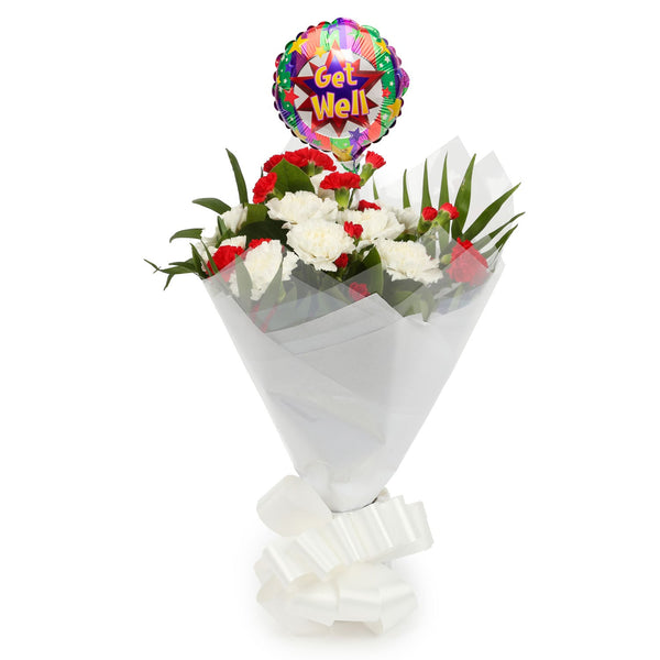 A Red & White Stars Delight & Get Well Balloon£16.99