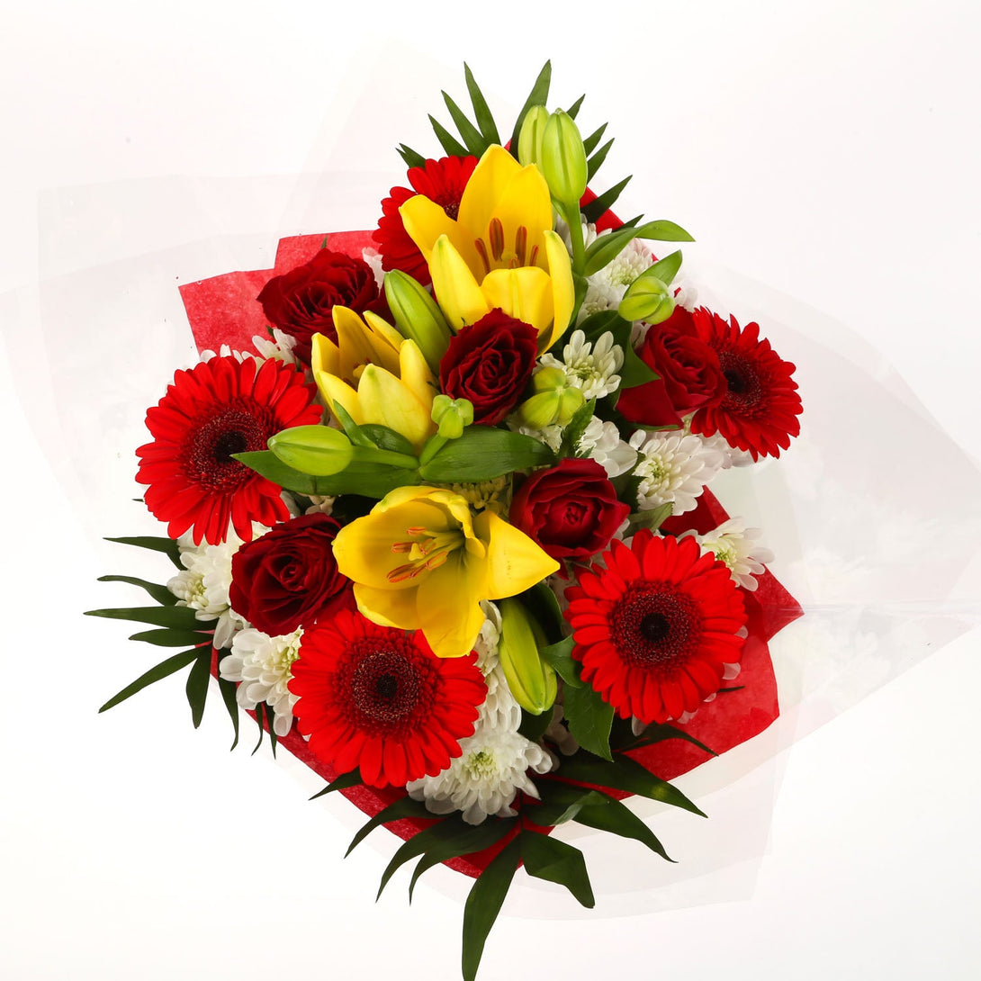 A Cherished Red Blooms Bouquet & Get Well Balloon£16.99
