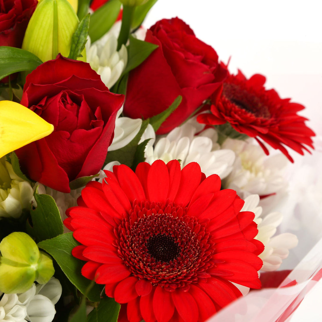 A Cherished Red Blooms Bouquet & Birthday Balloon£16.99