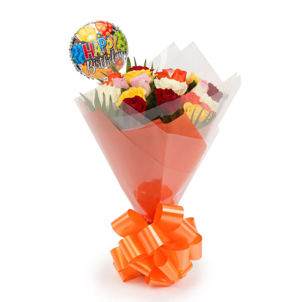 20 Mixed Roses & Birthday Balloon£21.99