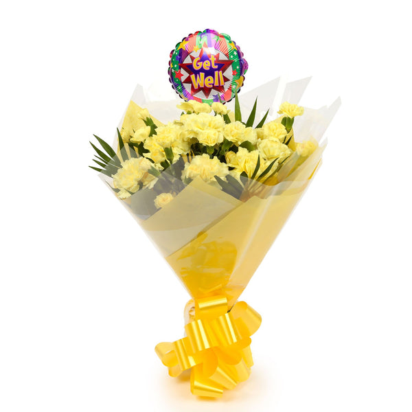 A Beautiful Gold Carnations Melody & Get Well Balloon£16.99