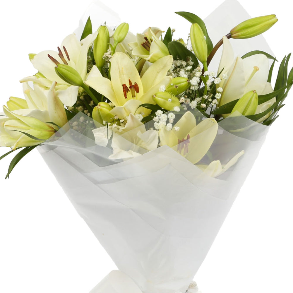 A Classic White Lilies Bouquet & Get Well Balloon£16.99