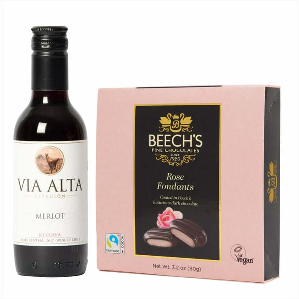 Via Alta Merlot 18.7cl Great stuff! & Rose Fondants Chocolates