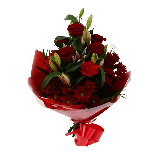 Red Roses & Lilly Bouquet£19.99